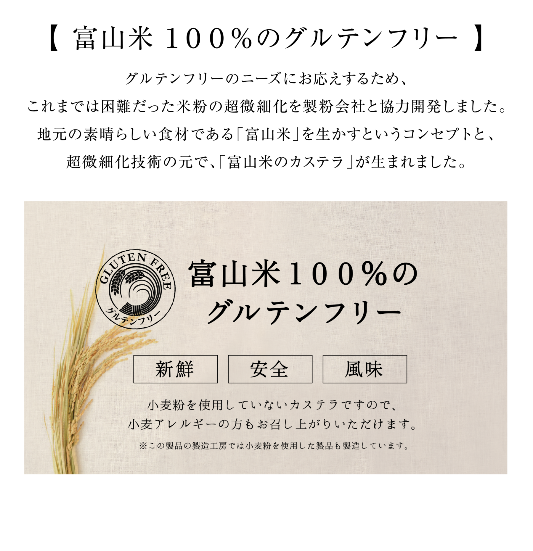 富山米100%のグルテンフリー